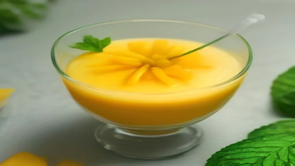 พุดดิ้งมะม่วงเนื้อเนียนฉ่ำ ทำง่าย หอมหวานชื่นใจ